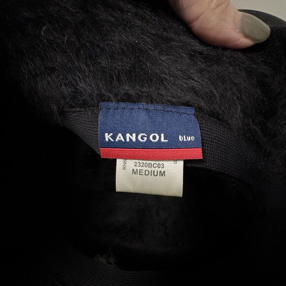 Vintage KANGOL Bucket Black Rabbit Fur Blend Bucket Hat Size M - Picture 3 of 6